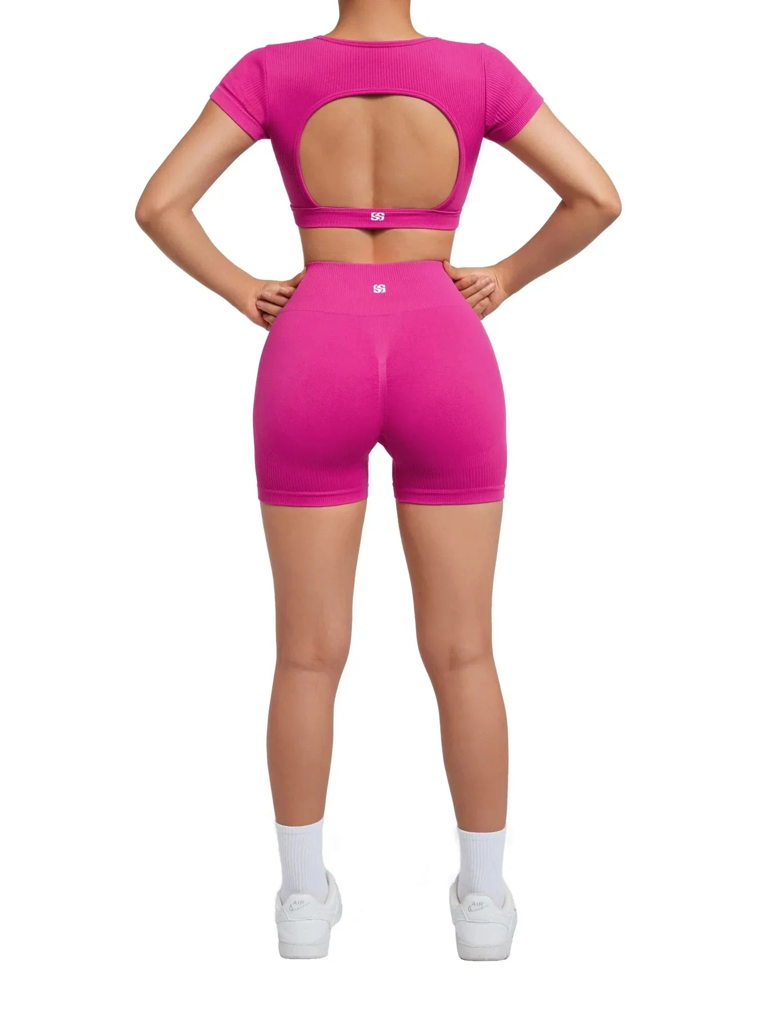 Ribbed Open Back Workout Sets - Image 11