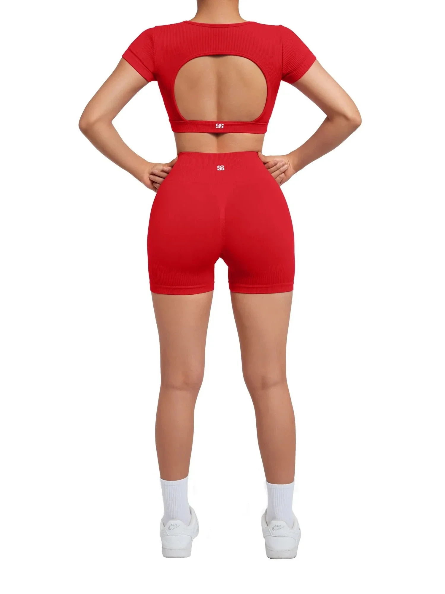 Ribbed Open Back Workout Sets - Image 22