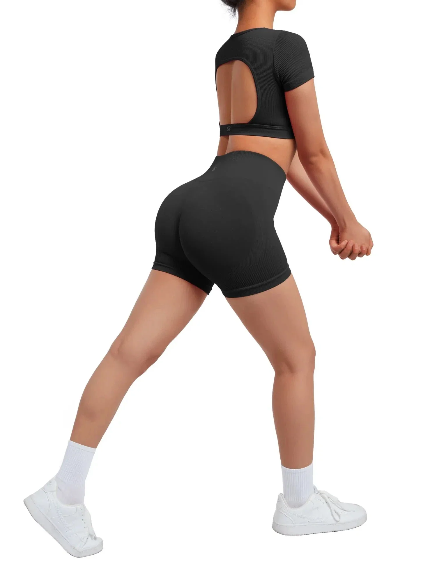 Ribbed Open Back Workout Sets - Image 5