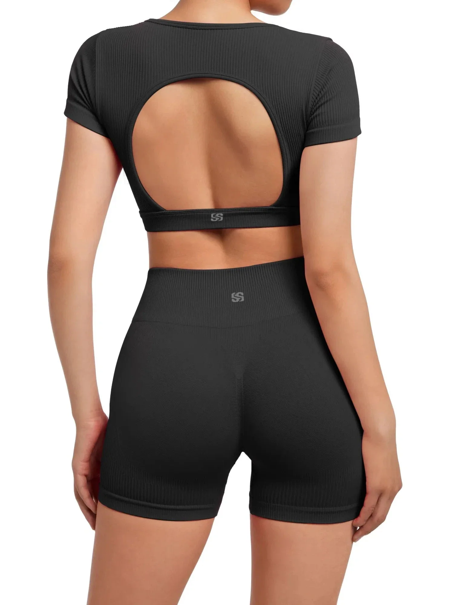Ribbed Open Back Workout Sets - Image 6