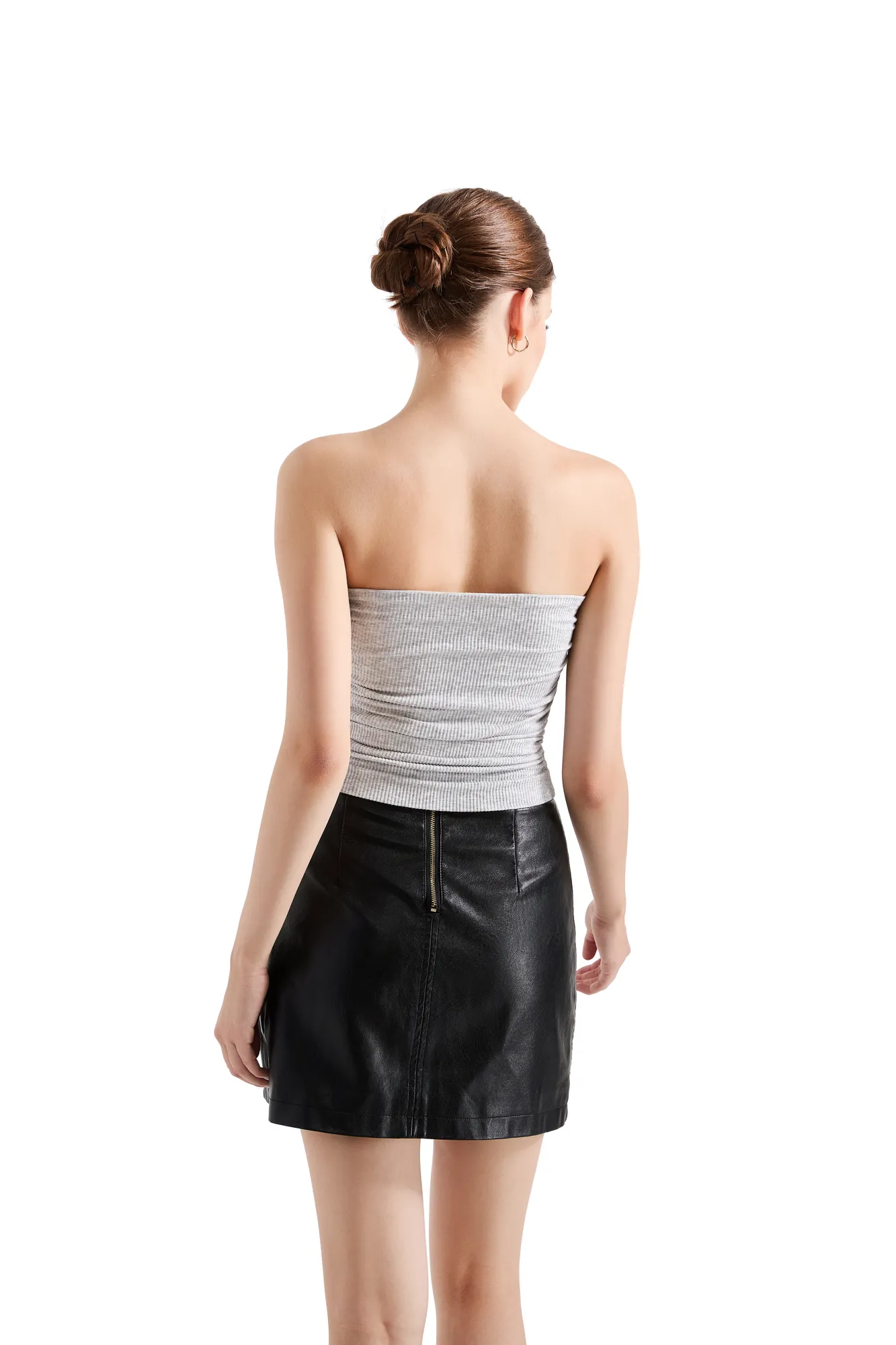 Ribbed Ruched Tube Top - Image 10