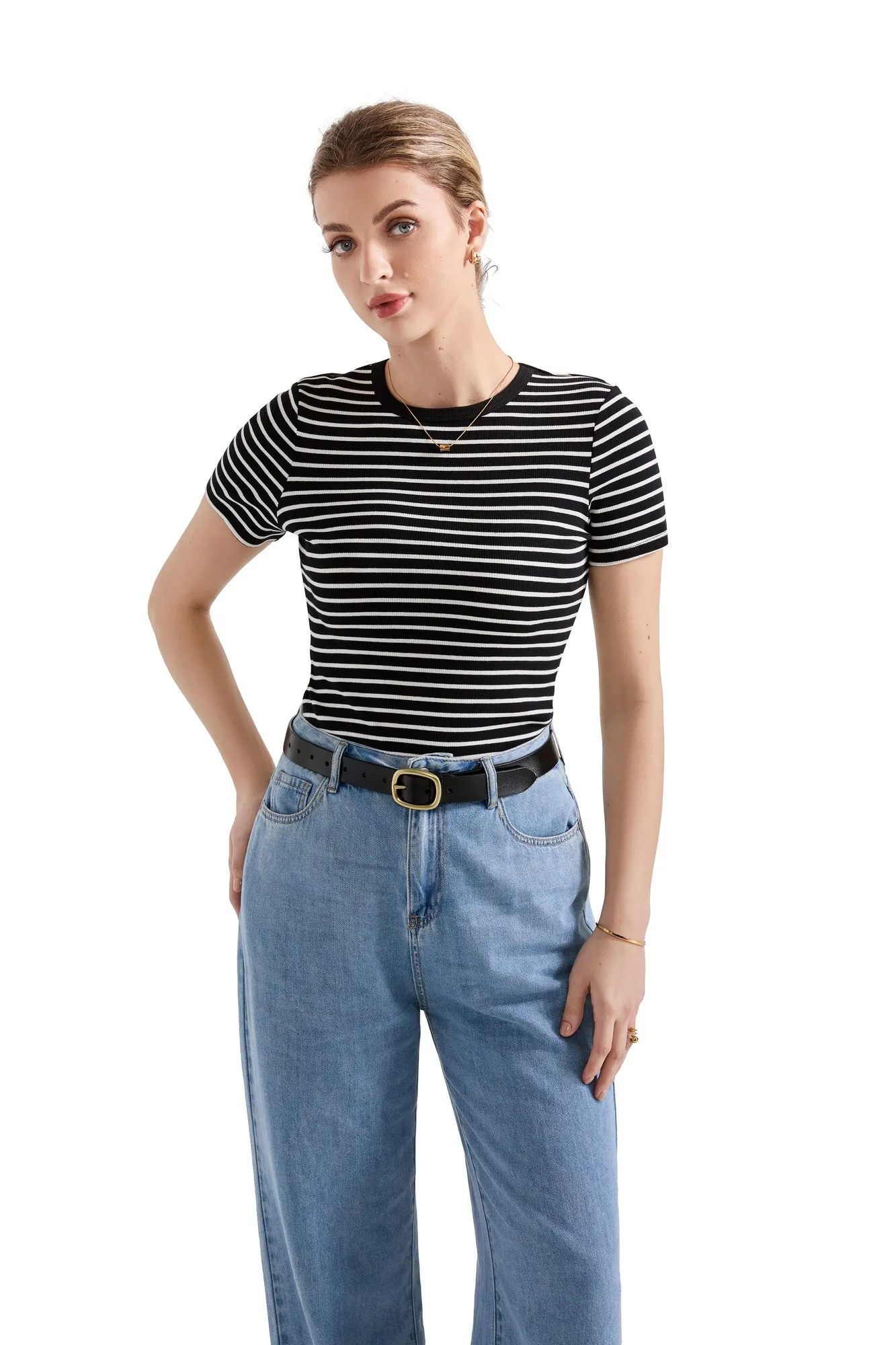 Cotton Ribbed Stripe Shirt - Image 16