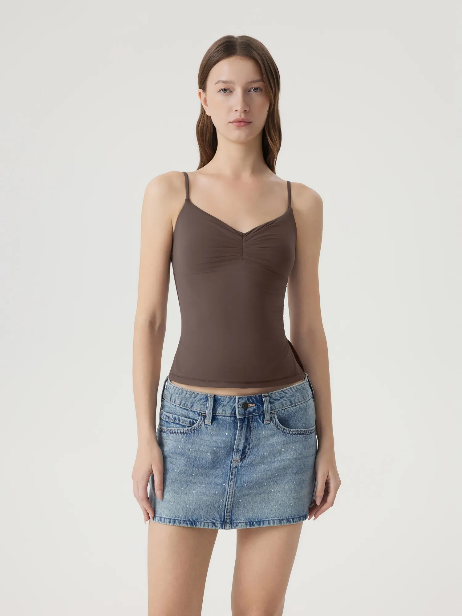 Ruched V Neck Desigh Tank Top - Image 26