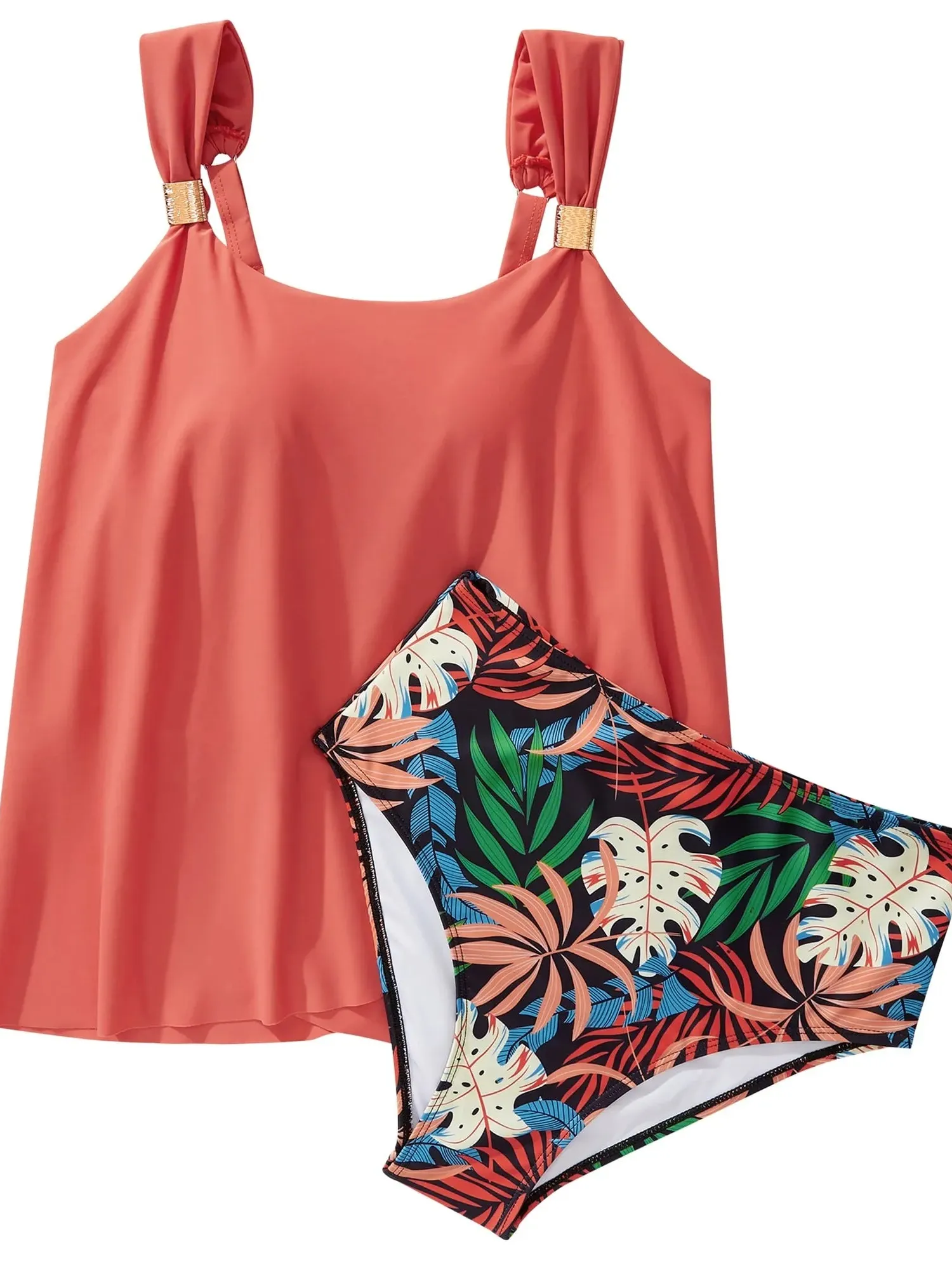 Ruffle High Waisted Tankini Swimsuit - Image 39