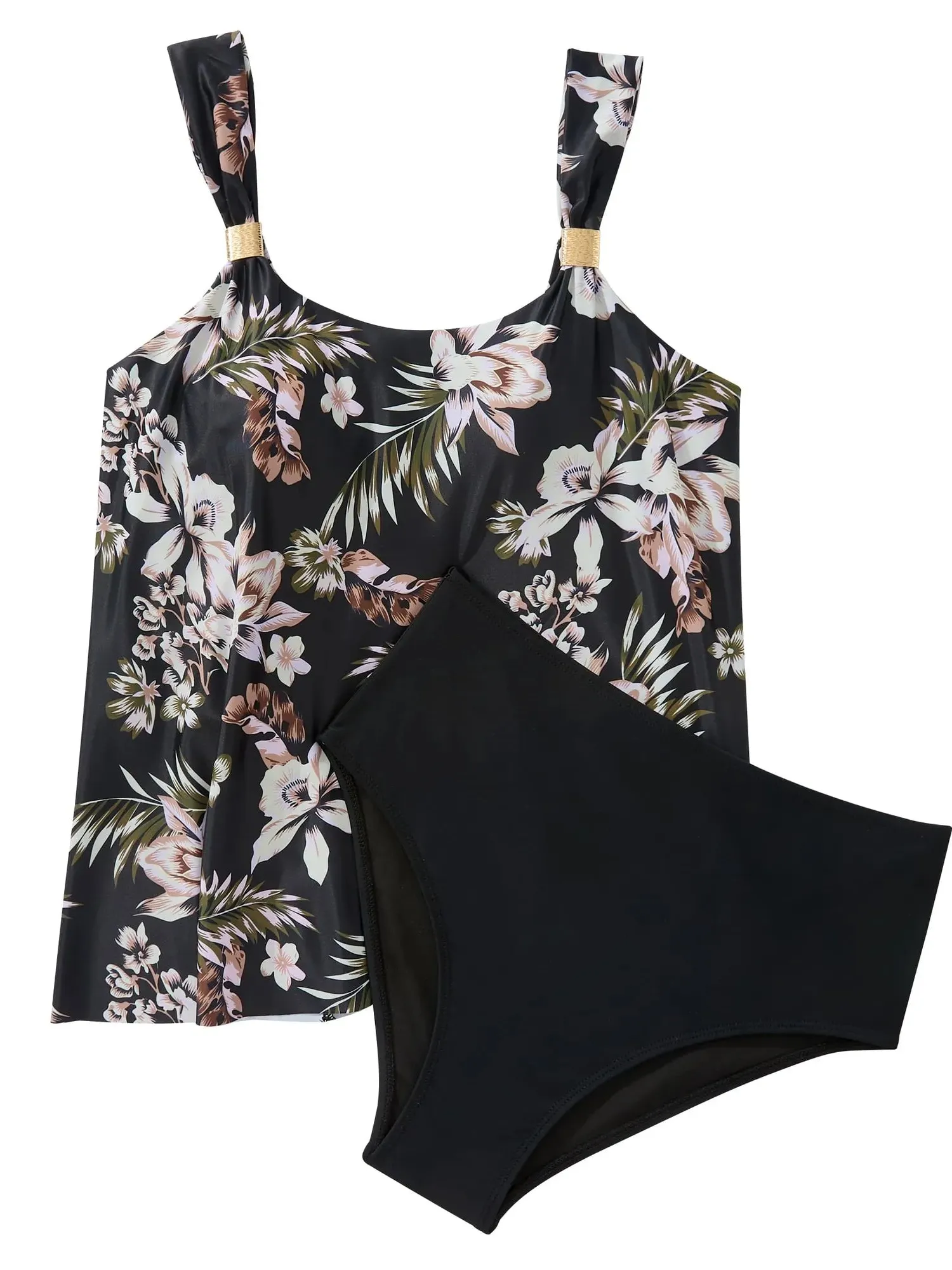 Ruffle High Waisted Tankini Swimsuit - Image 90