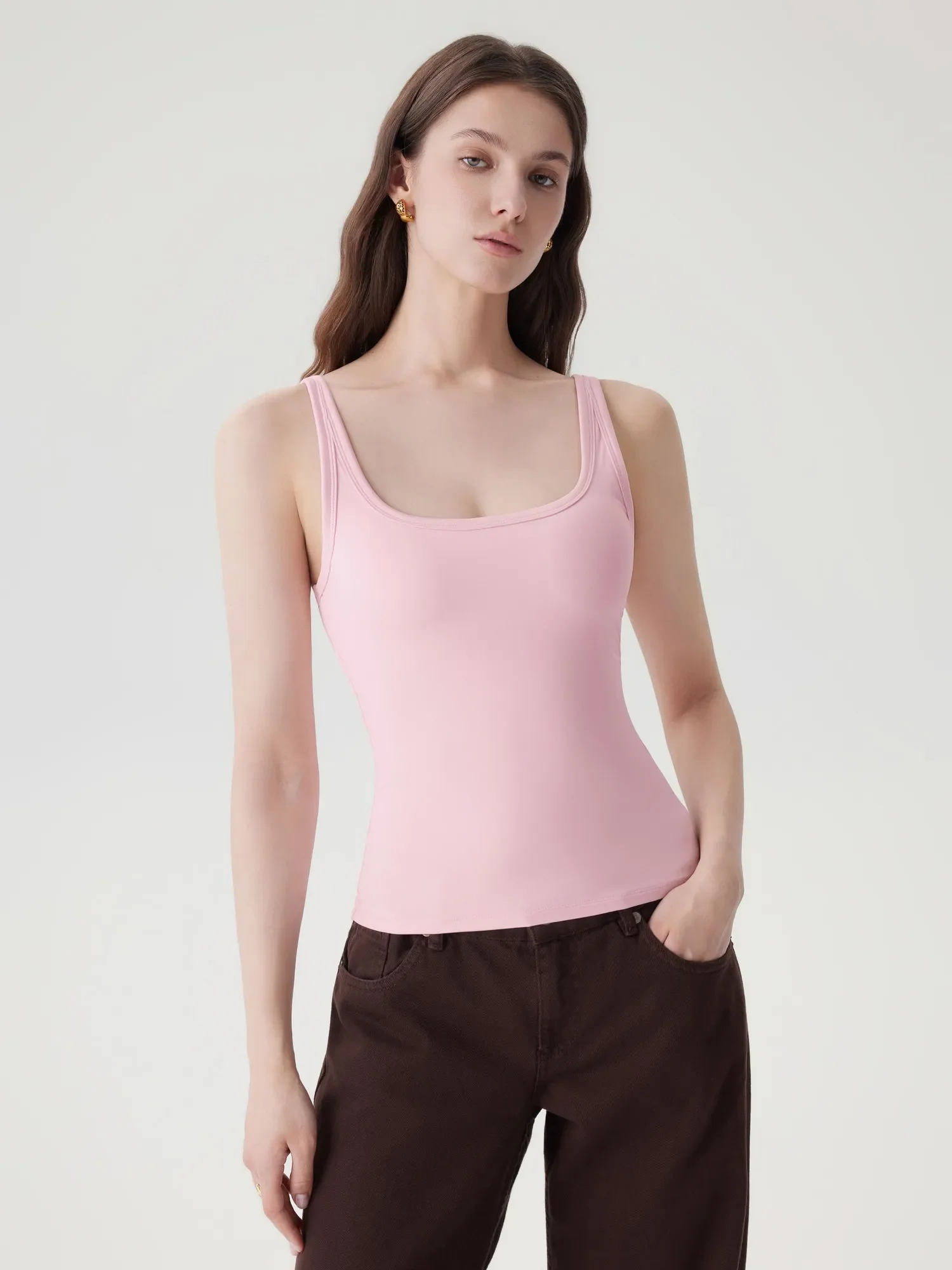 Scoop Neck Double Lined Tank Tops - Image 11