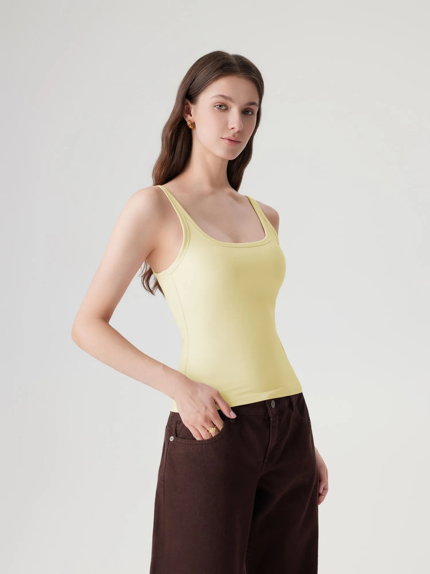 Scoop Neck Double Lined Tank Tops - Image 26