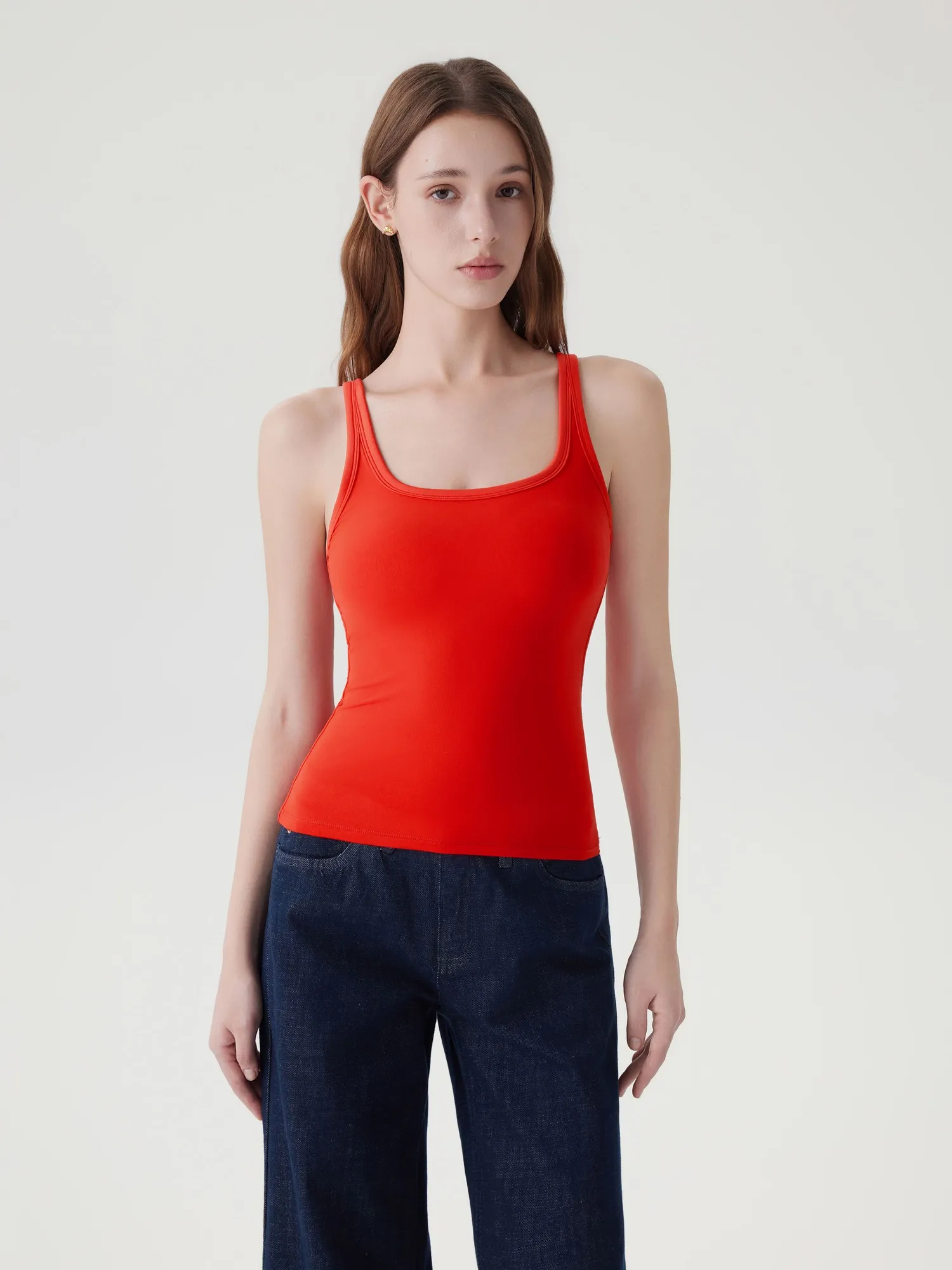 Scoop Neck Double Lined Tank Tops - Image 37