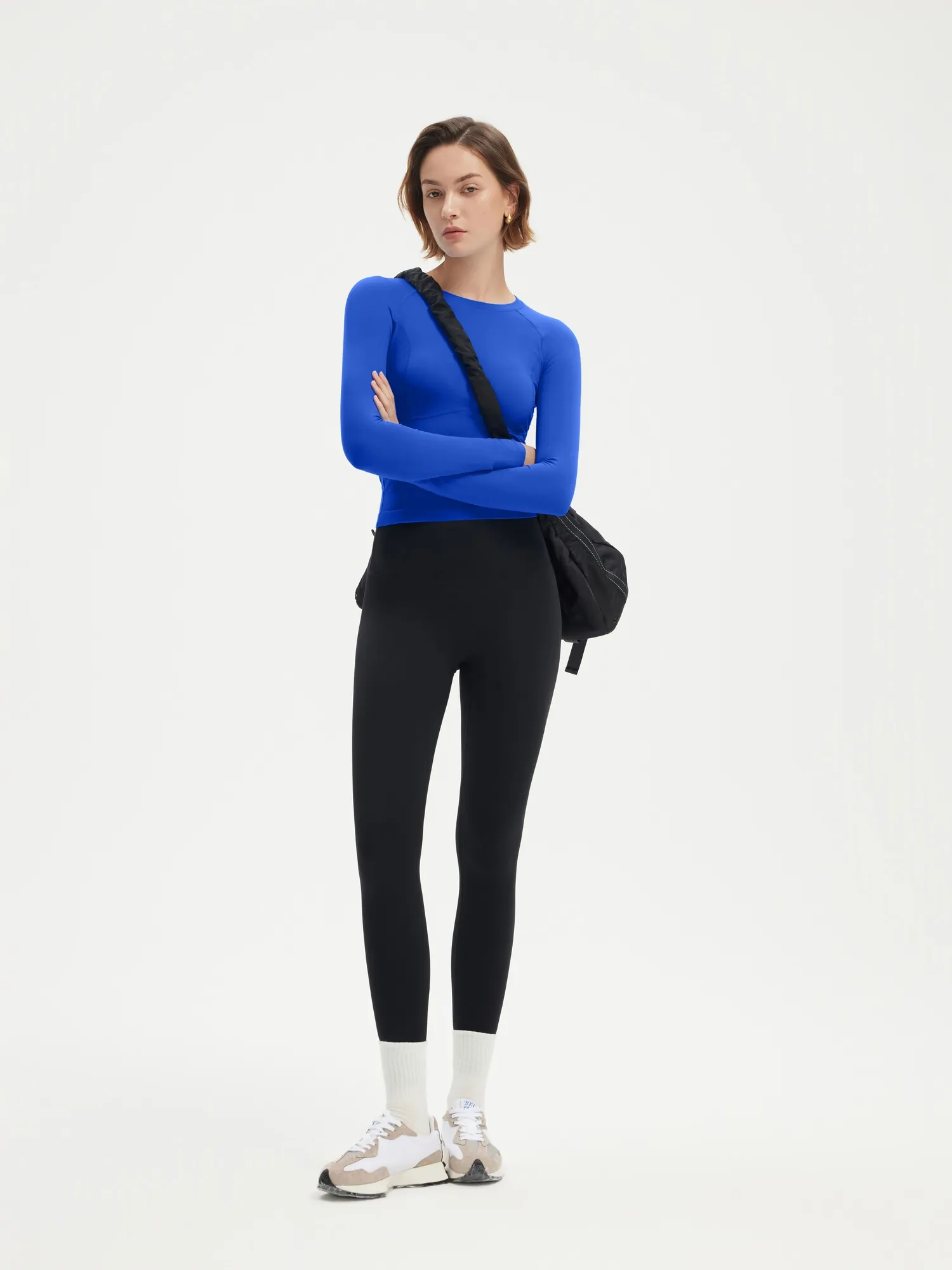 Seamless Crew Neck Workout Shirt - Long Sleeve - Image 23