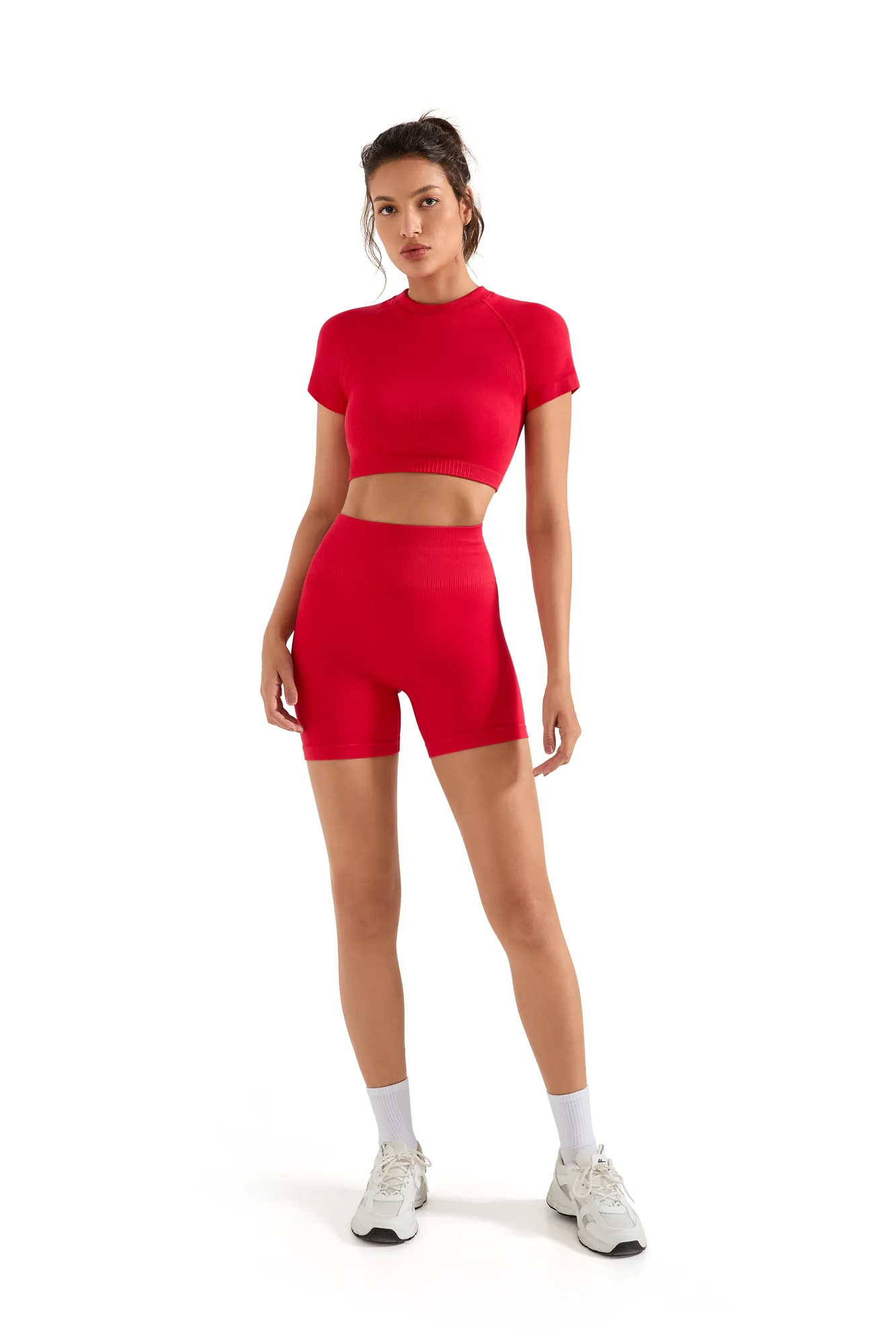 Seamless Crop Top Workout Set - Image 25