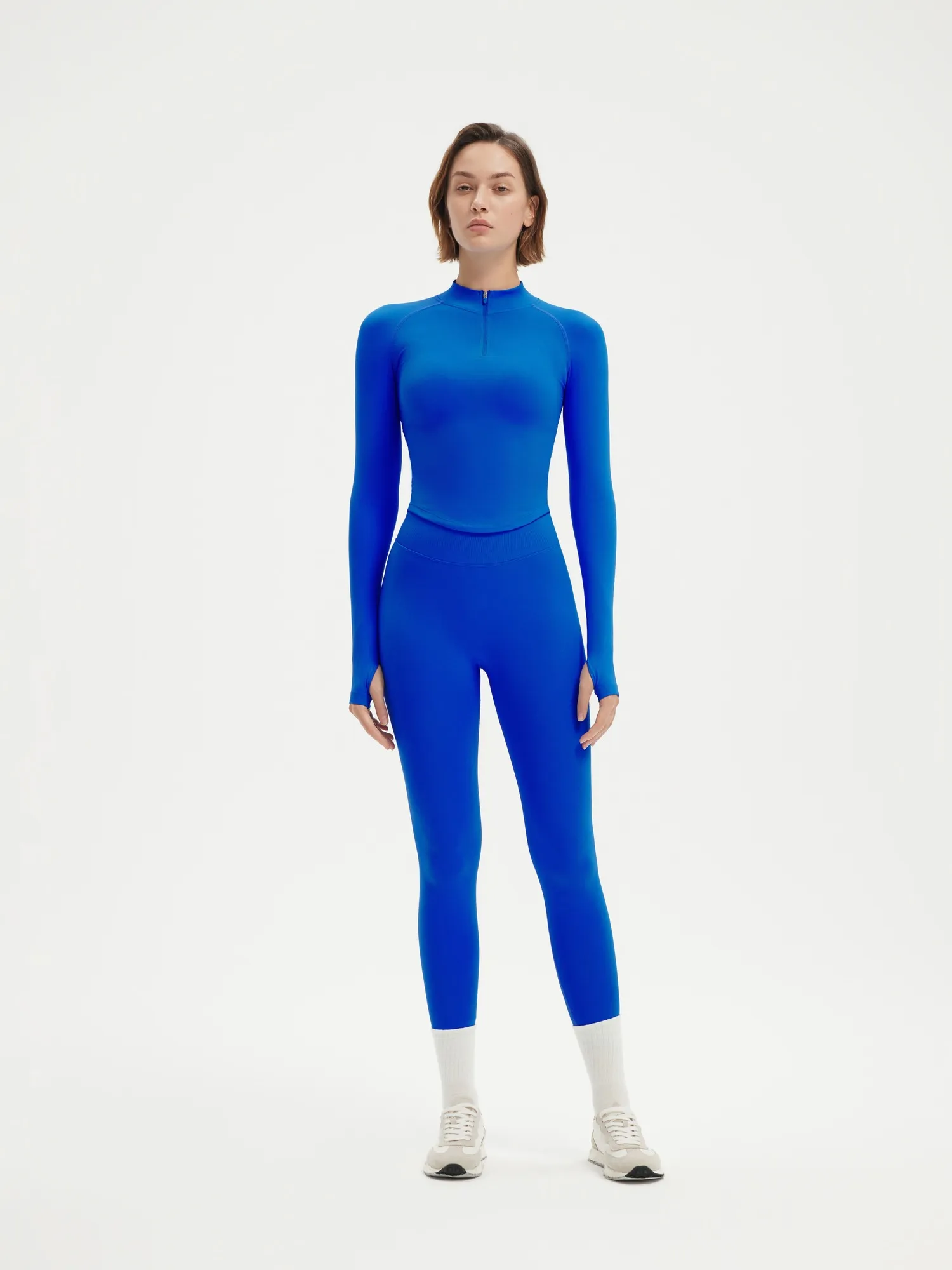 Seamless Half Zippy Jacket Workout Set - Image 25