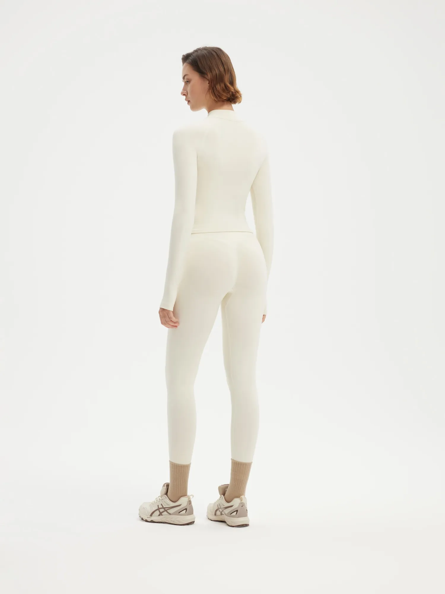 Seamless Half Zippy Jacket Workout Set - Image 5