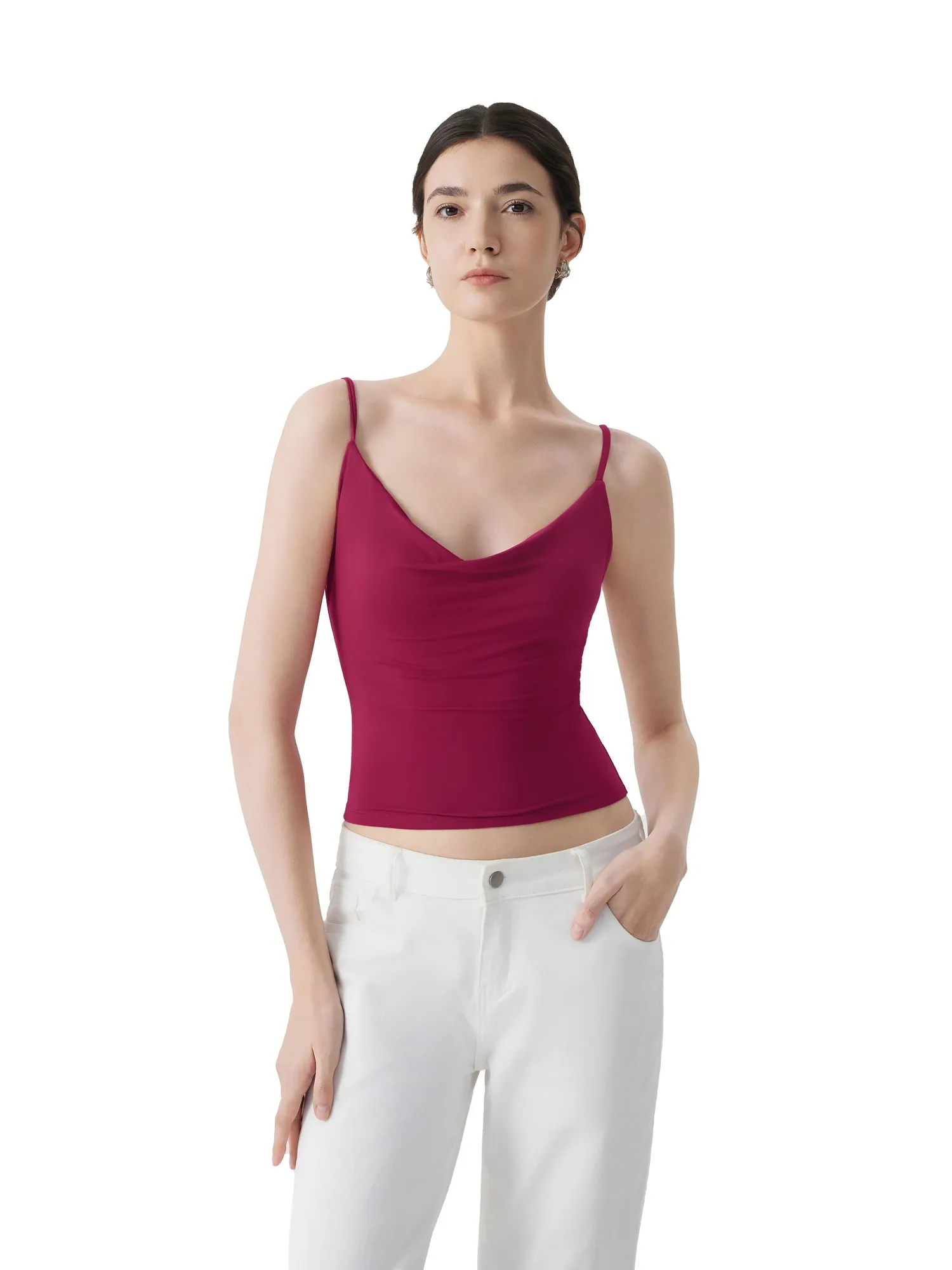 Sexy Cowl Neck Backless Tank Top - Image 48