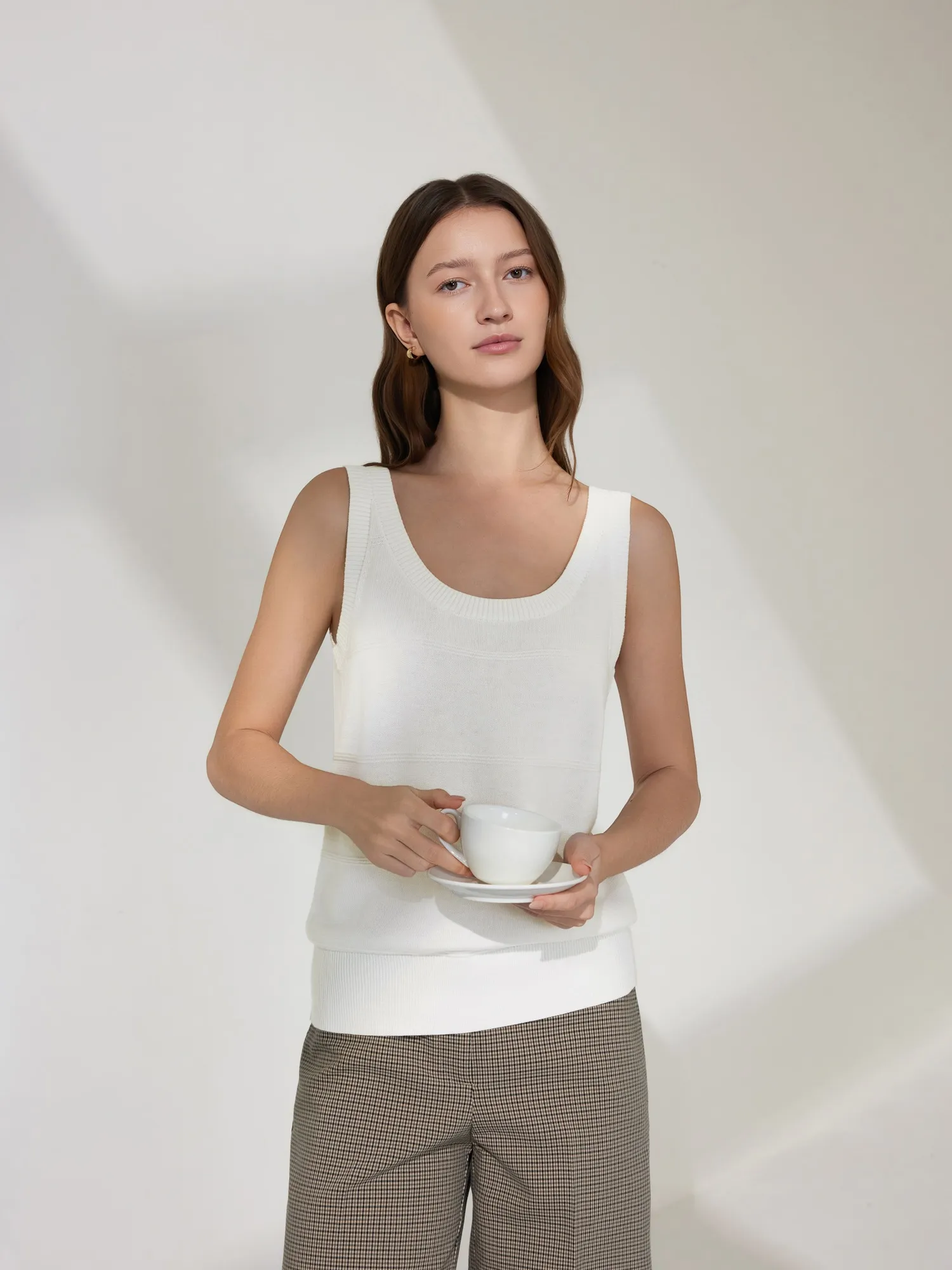 Cashmere Silk Blend Scoop Neck Knit - Image 36