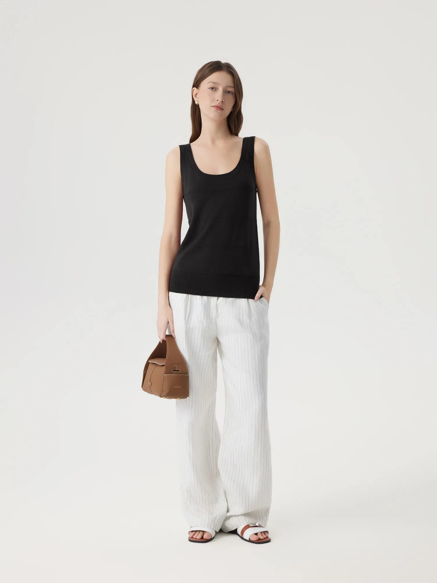 Cashmere Silk Blend Scoop Neck Knit - Image 6