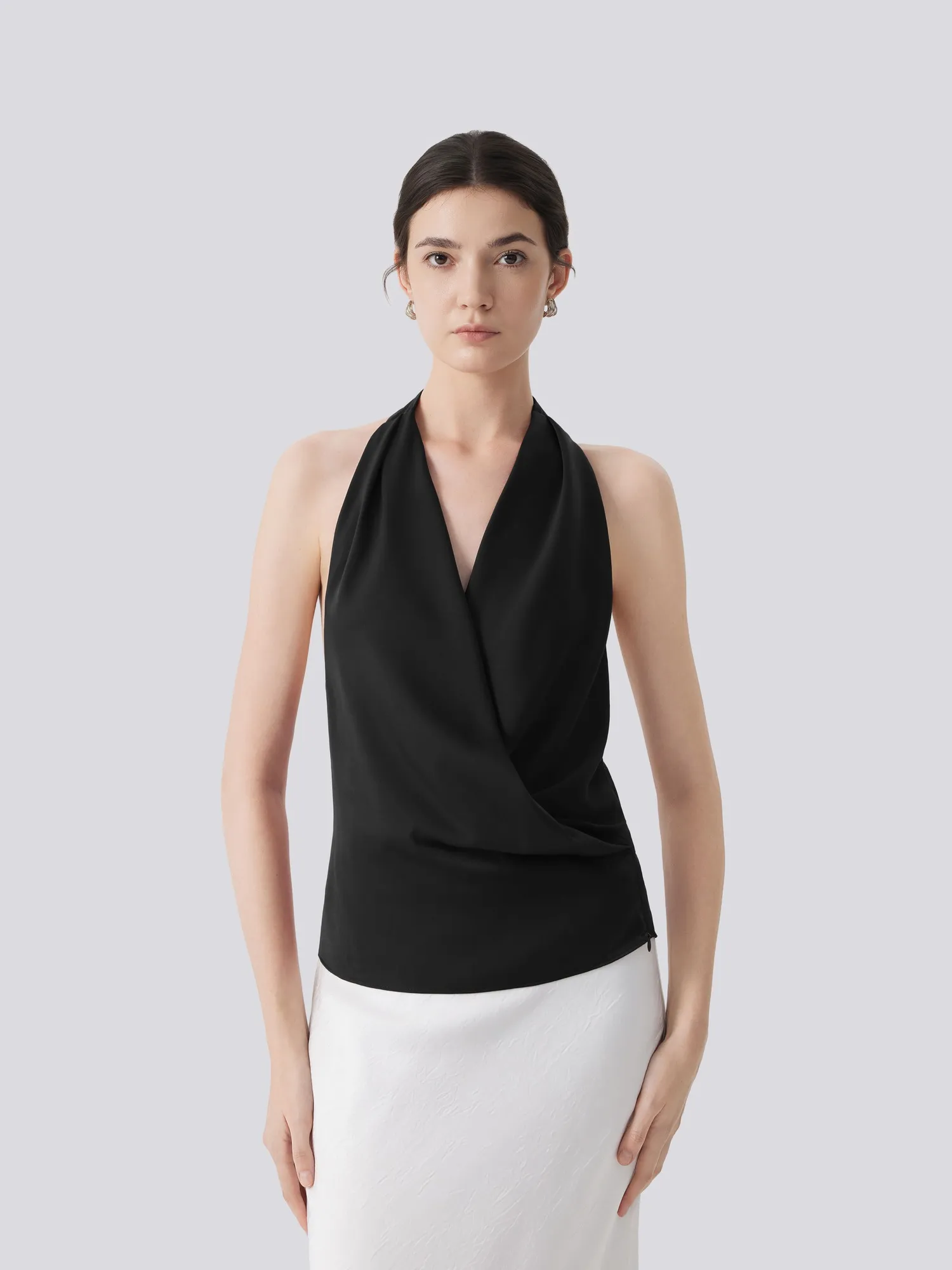 Silk Satin Sexy Backless Halter Top - Image 8