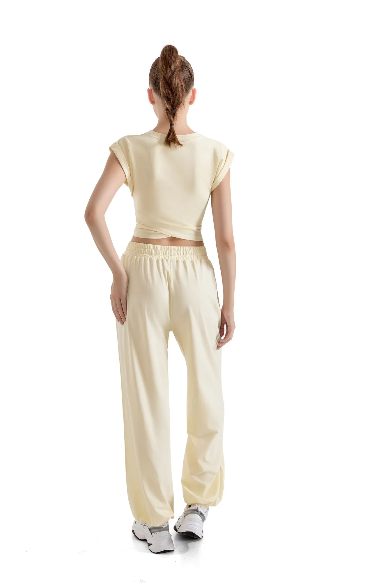 Sleeveless Crop Top Workout Set - Image 4