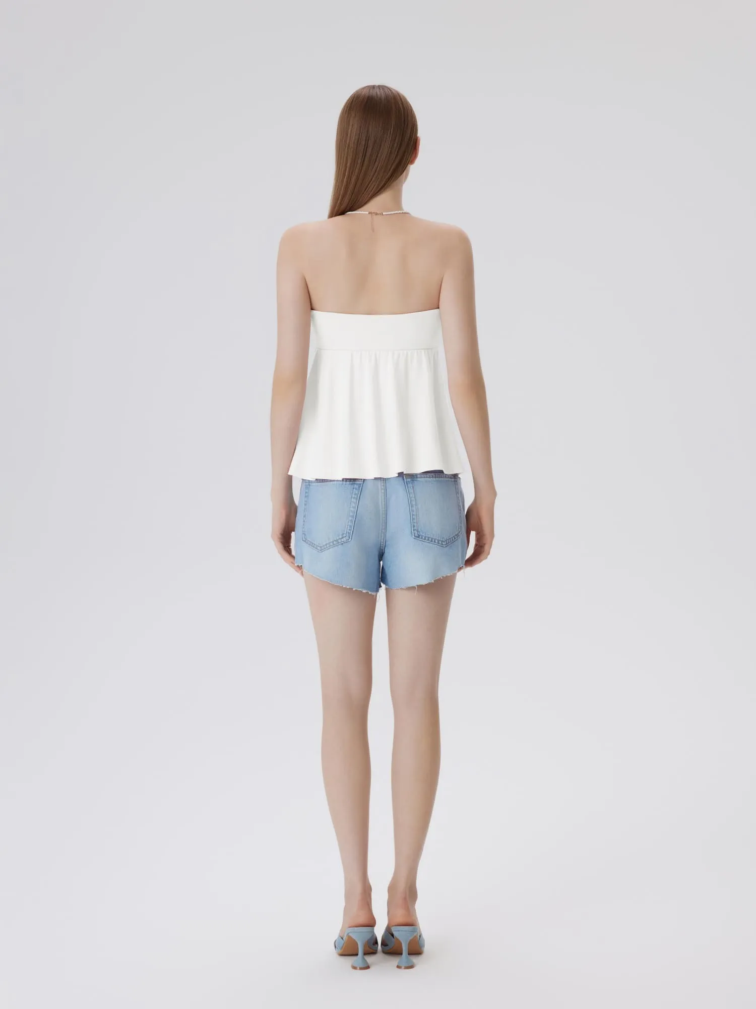 Babydoll Strapless Peplum Tank Tops - Image 39