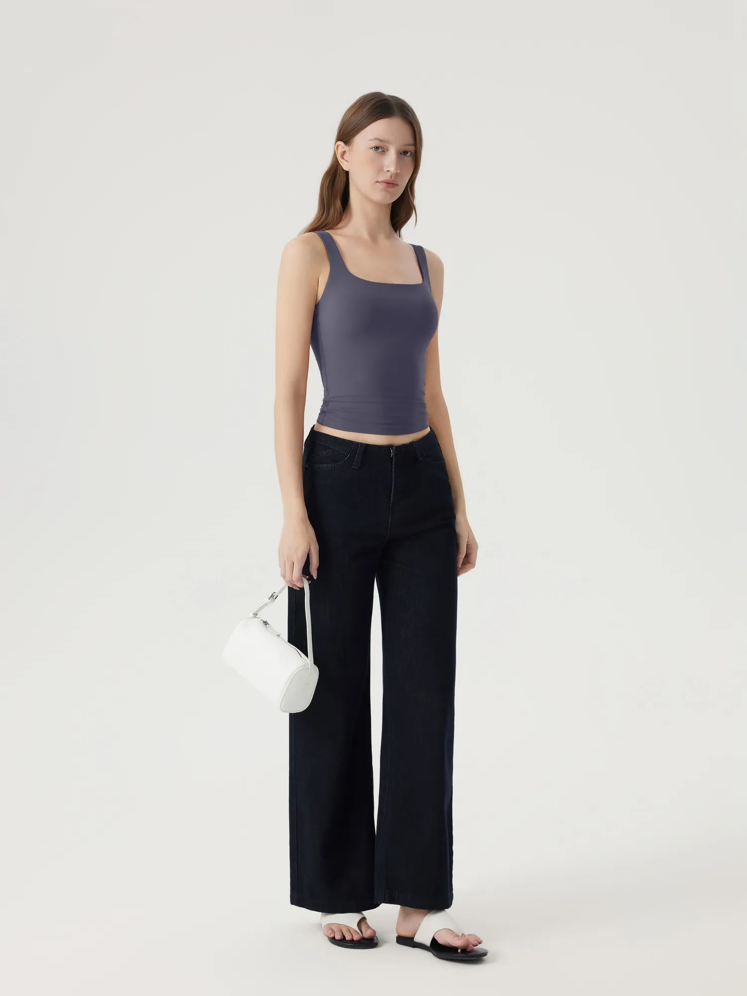 Square Neck Double Lined Backless Tank Top - Image 17