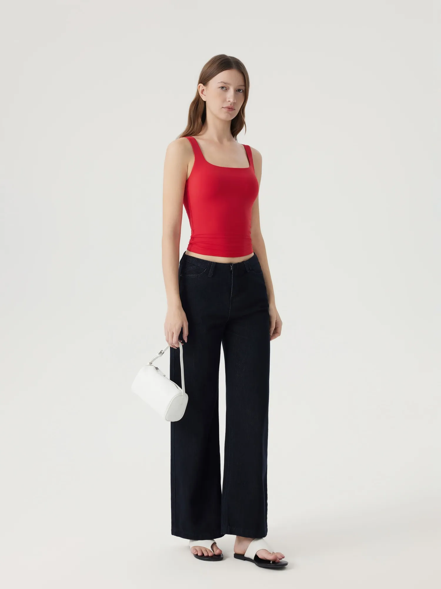Square Neck Double Lined Backless Tank Top - Image 29
