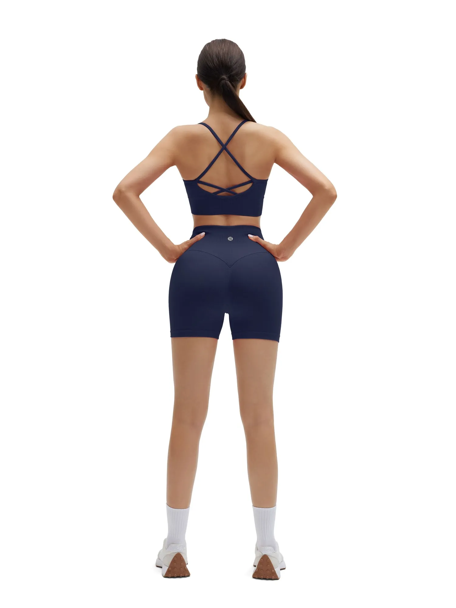 Criss Cross Sports Bra Seamless 2 Piece Workout Sets - Image 39