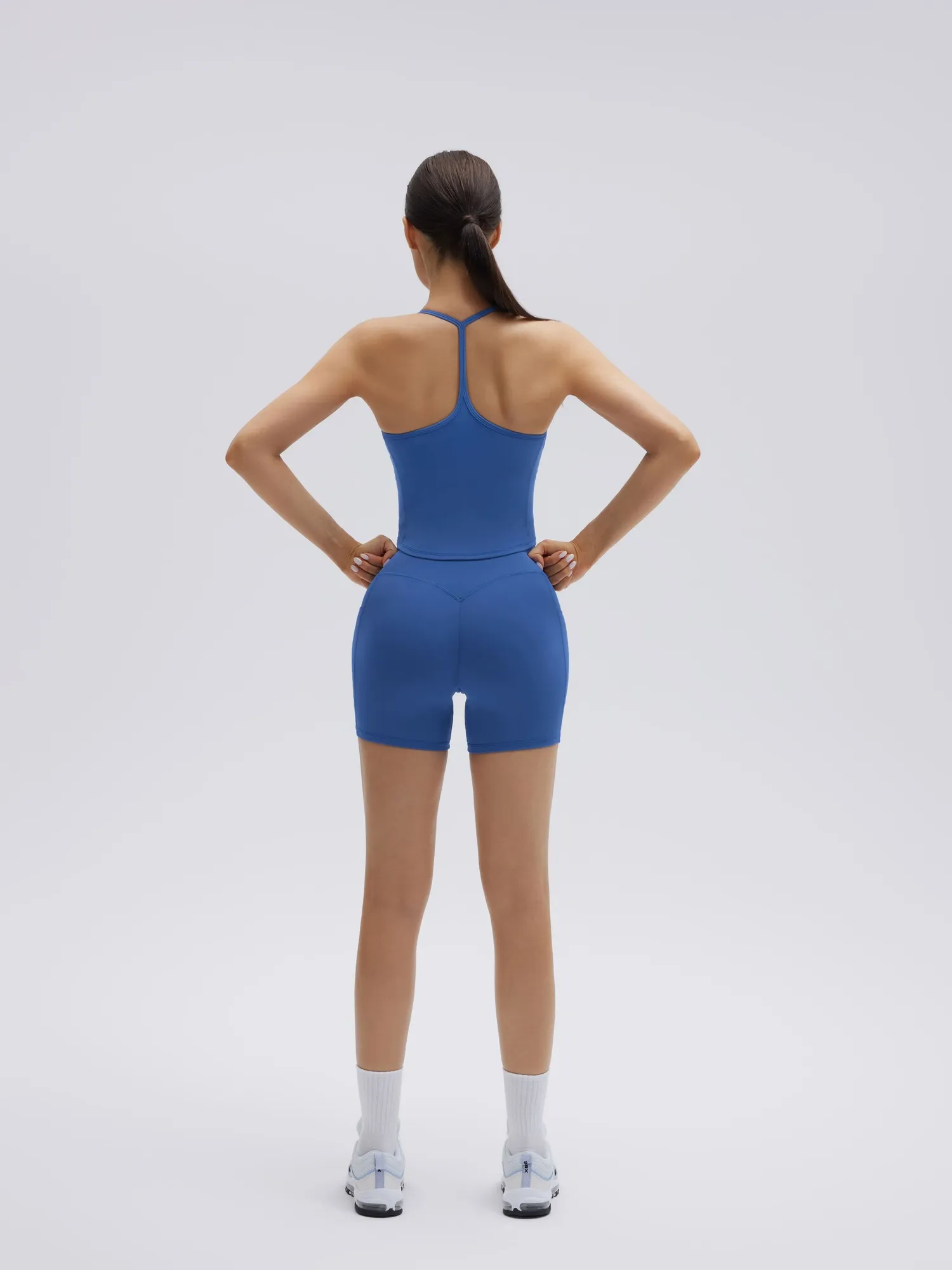 Y back strap Shorts Outfits Workout Sets - Image 11