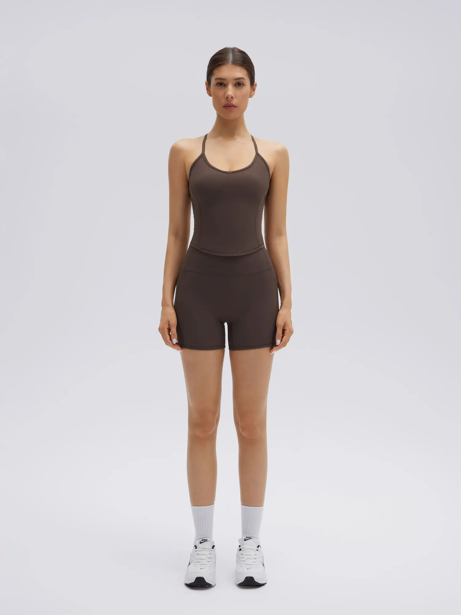 Y back strap Shorts Outfits Workout Sets - Image 13