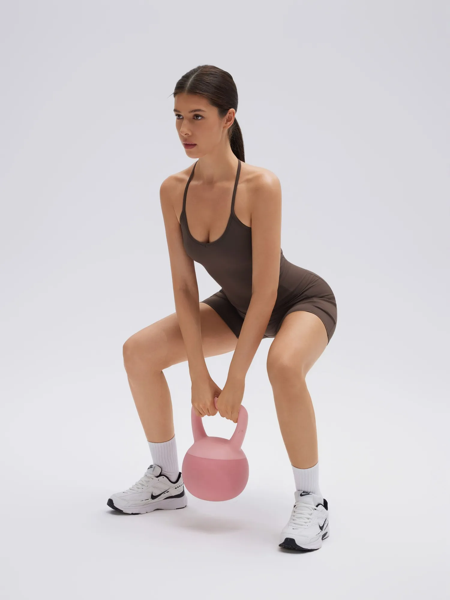 Y back strap Shorts Outfits Workout Sets - Image 14