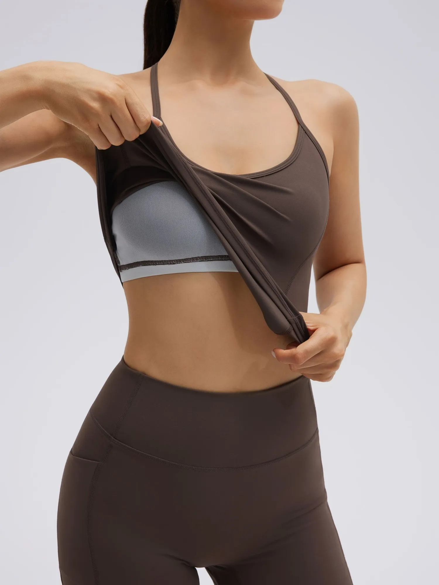 Y back strap Shorts Outfits Workout Sets - Image 16