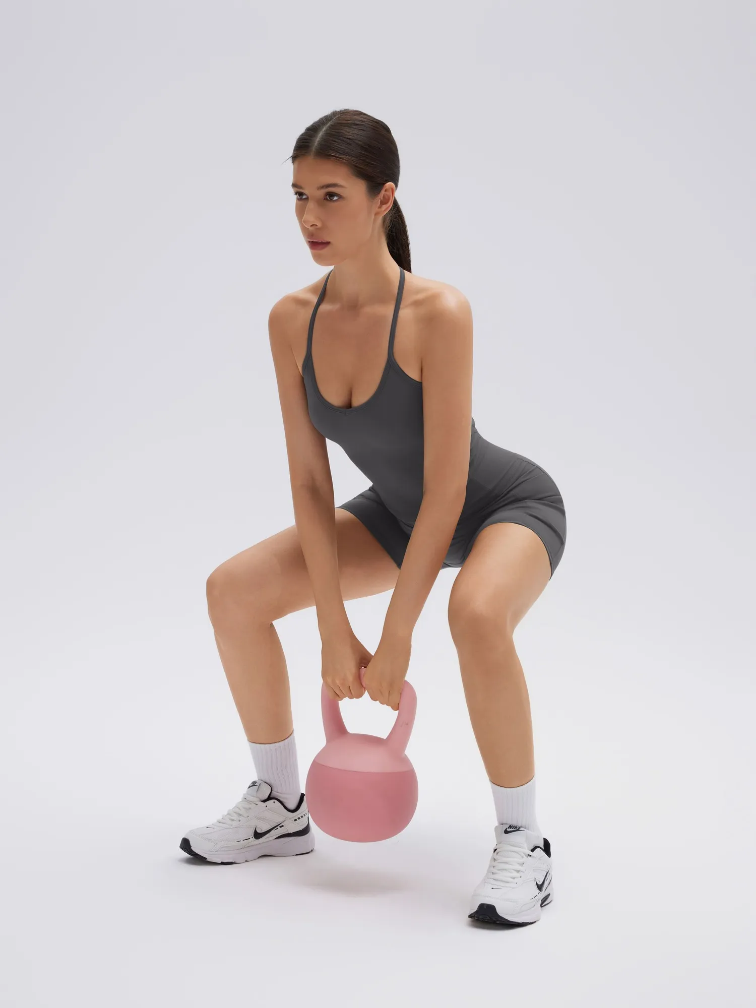 Y back strap Shorts Outfits Workout Sets - Image 21