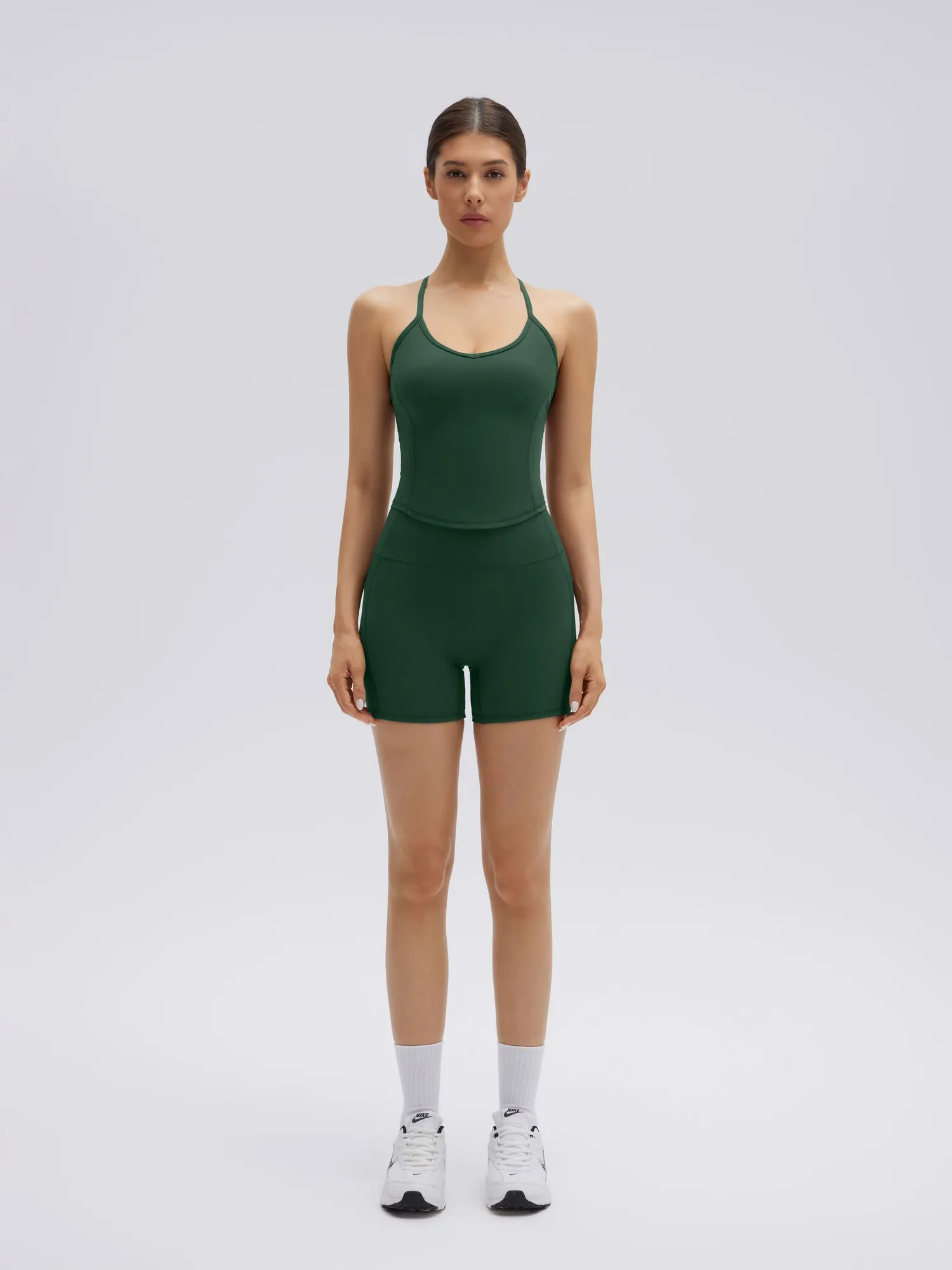 Y back strap Shorts Outfits Workout Sets - Image 25