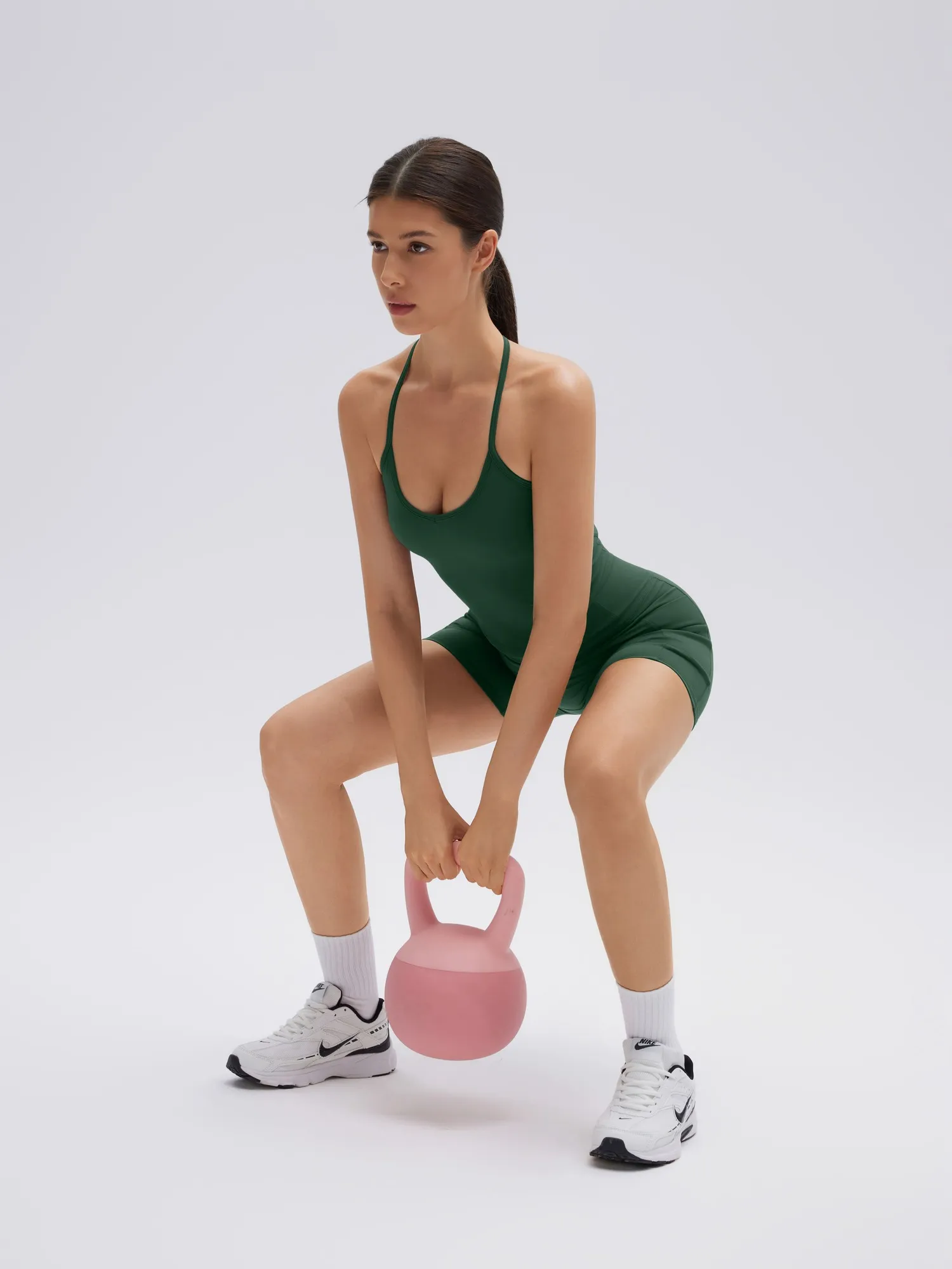 Y back strap Shorts Outfits Workout Sets - Image 27