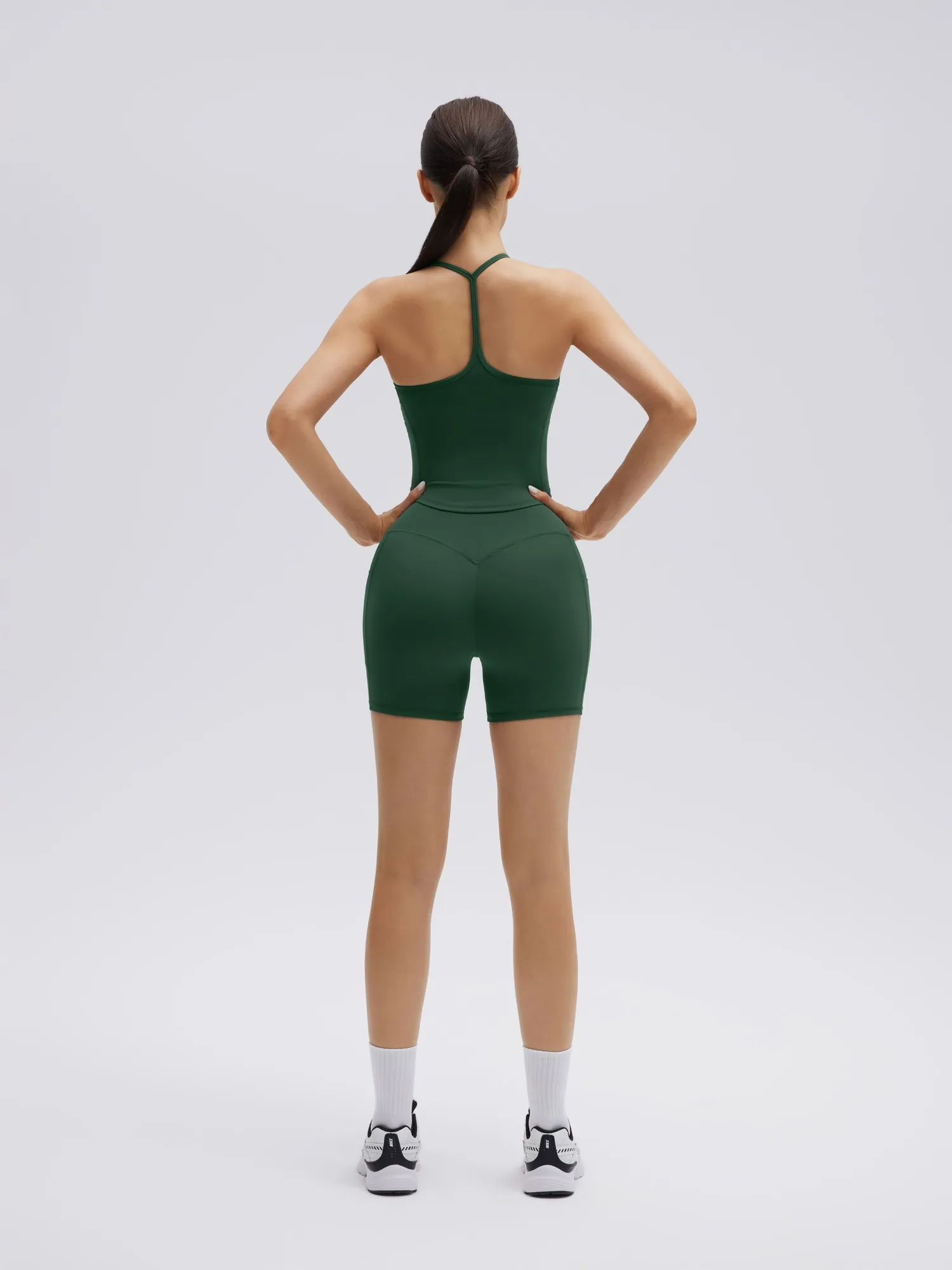 Y back strap Shorts Outfits Workout Sets - Image 29