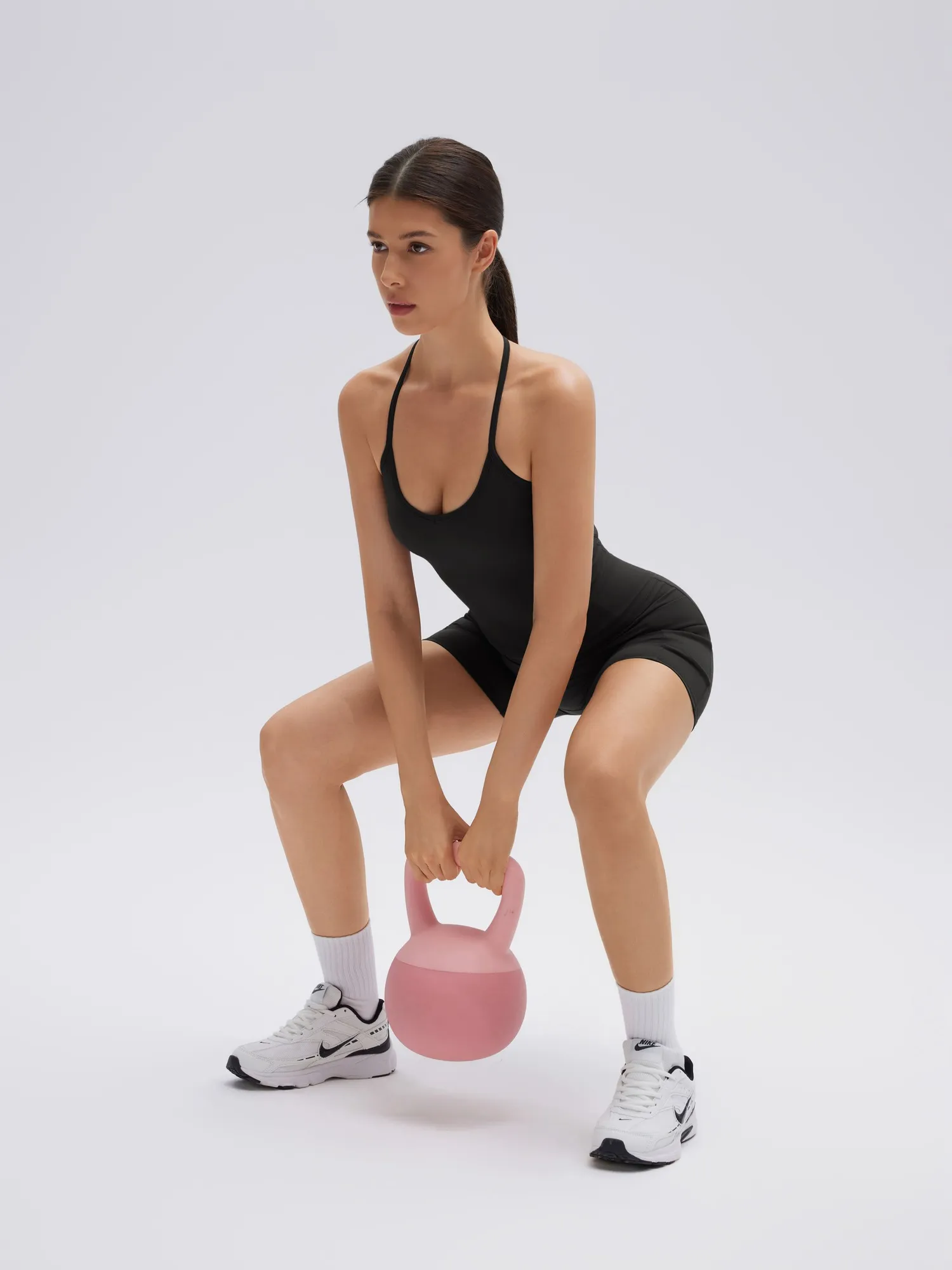 Y back strap Shorts Outfits Workout Sets - Image 3