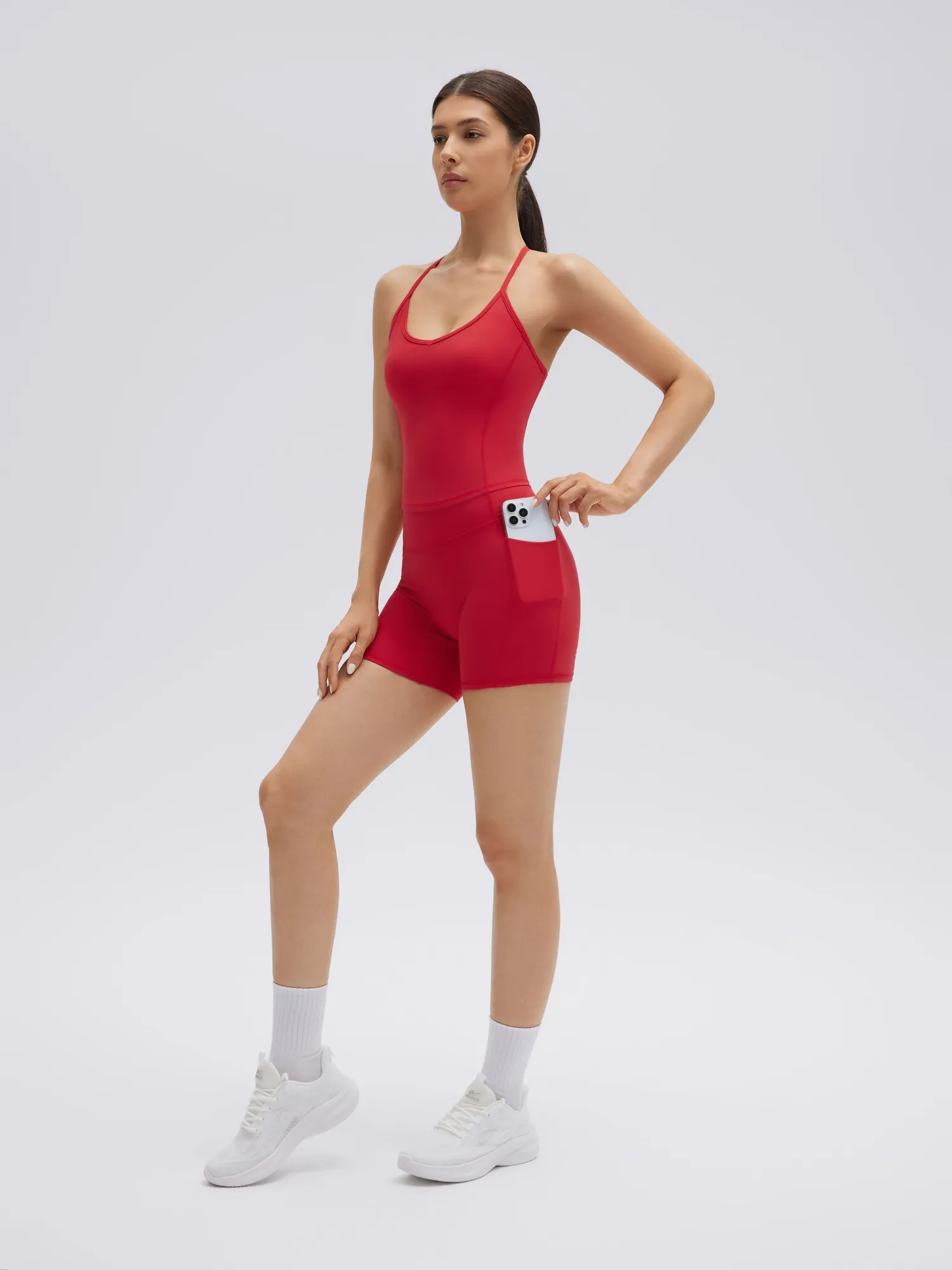 Y back strap Shorts Outfits Workout Sets - Image 32