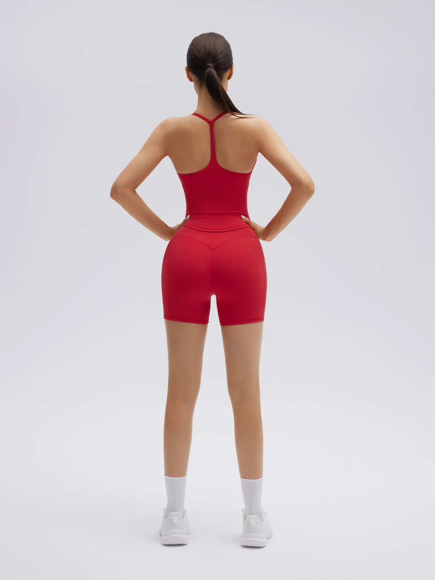 Y back strap Shorts Outfits Workout Sets - Image 35
