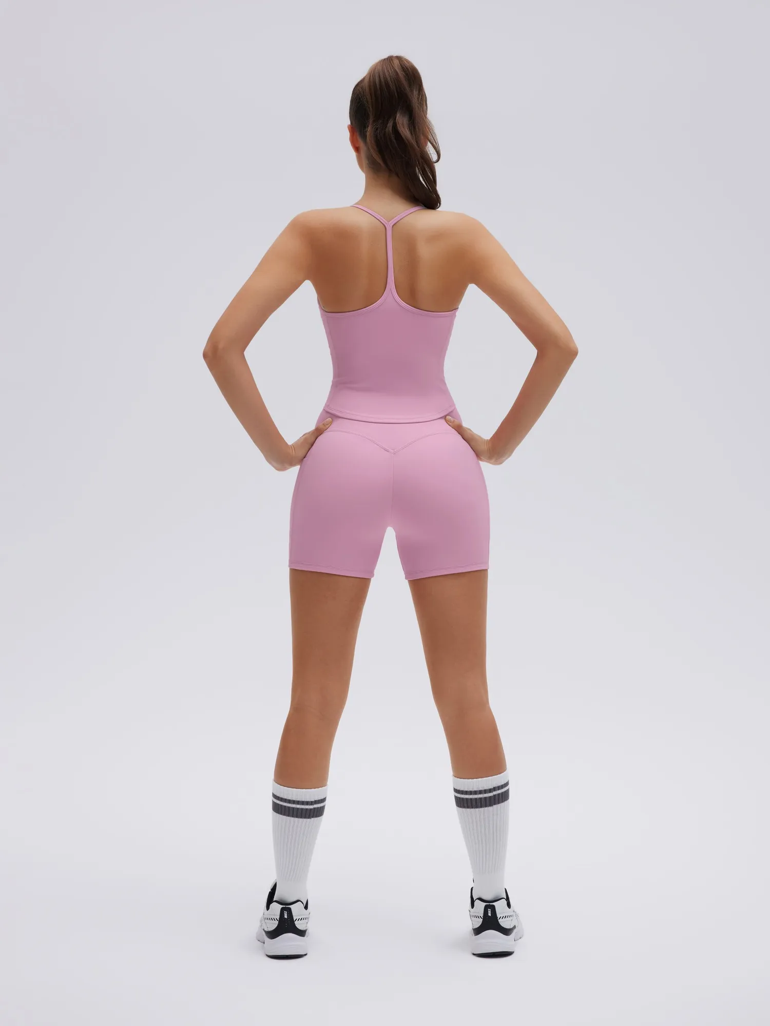 Y back strap Shorts Outfits Workout Sets - Image 41