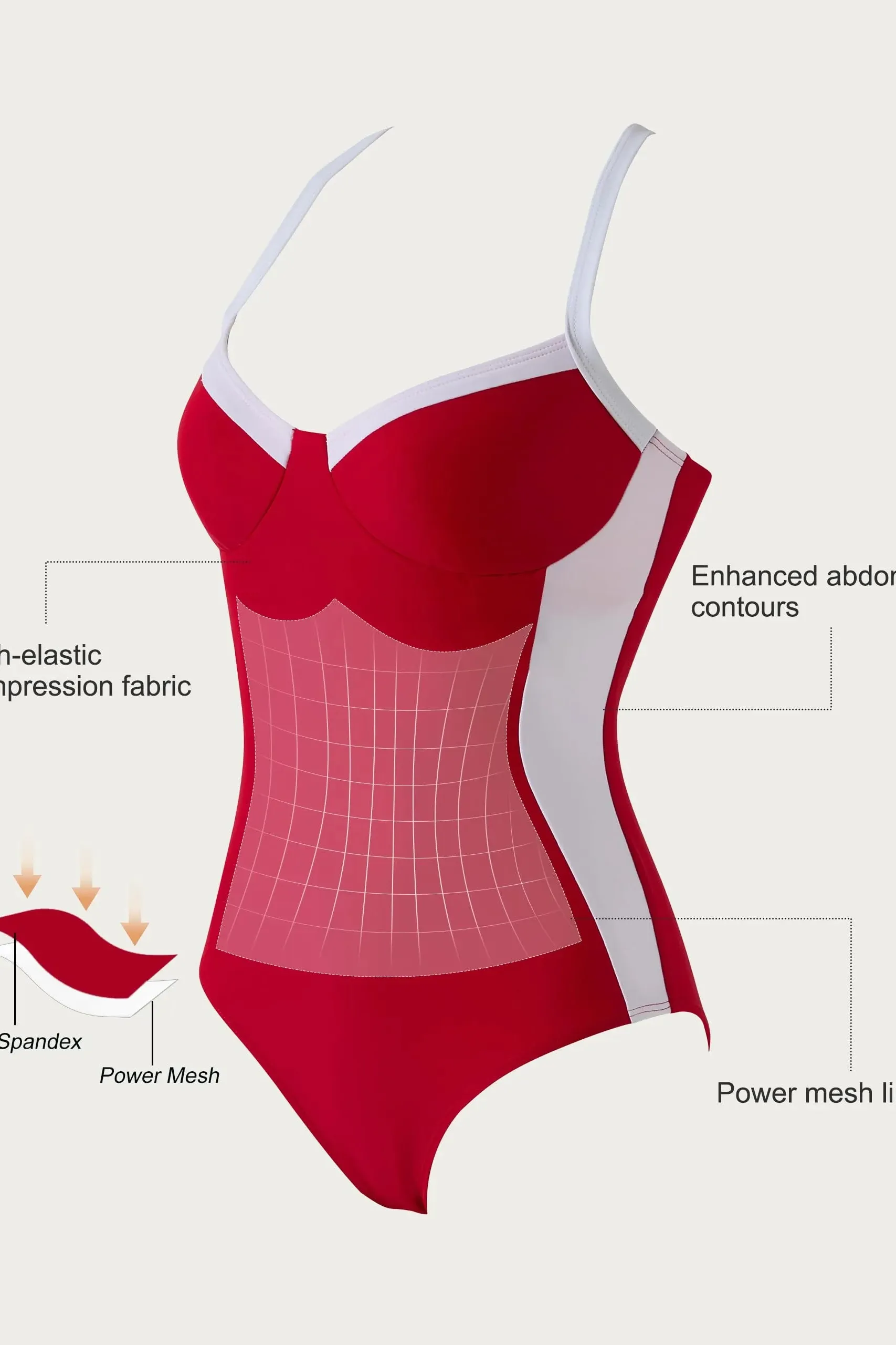 Crisscross Back Color Block Bathing Suit - Image 27