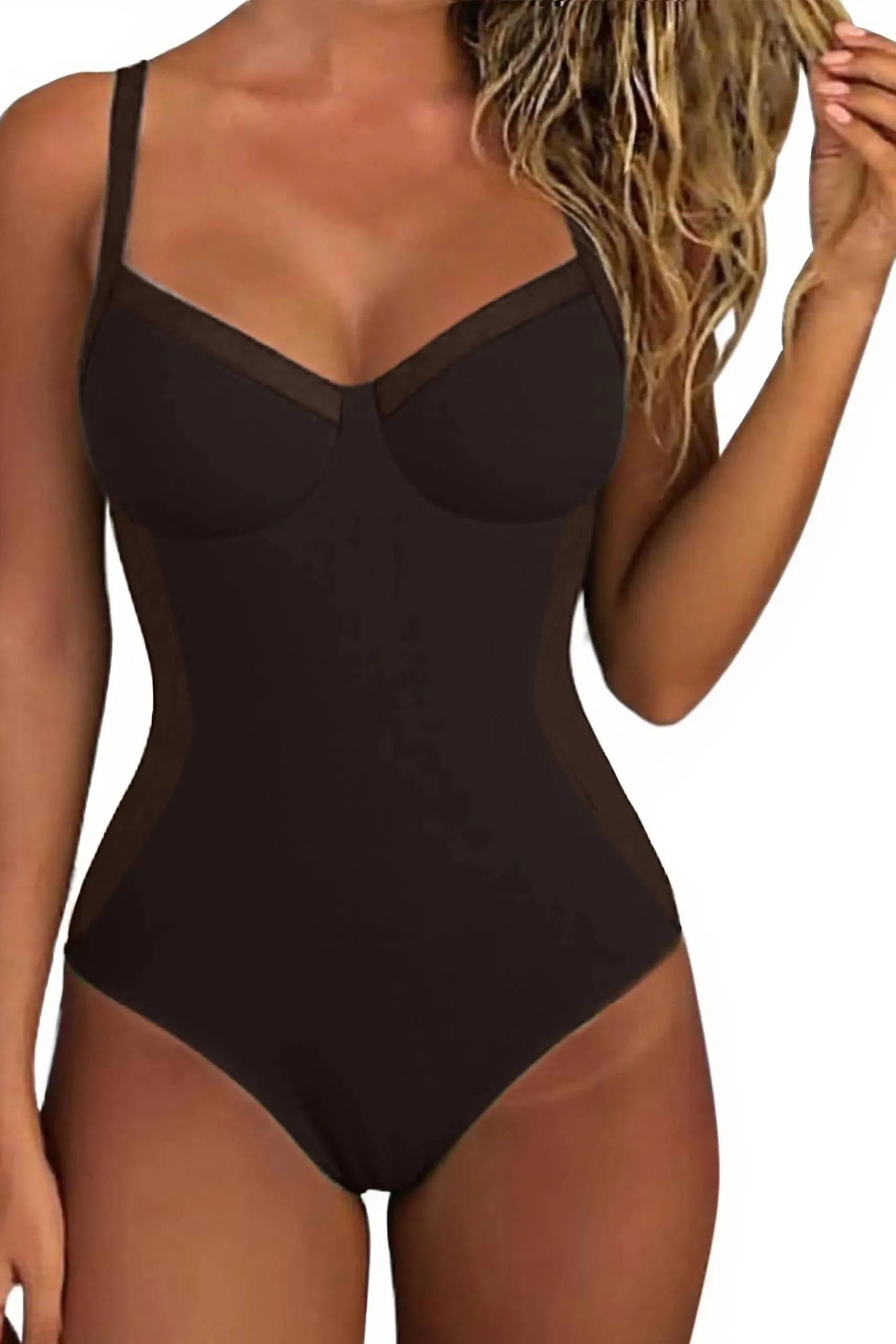 Crisscross Back Color Block Bathing Suit - Image 31