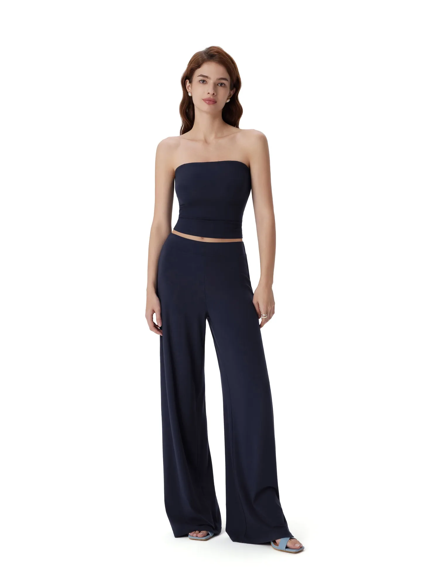 Tube Wide Leg Pants 2 Piece Lounge Set - Image 40