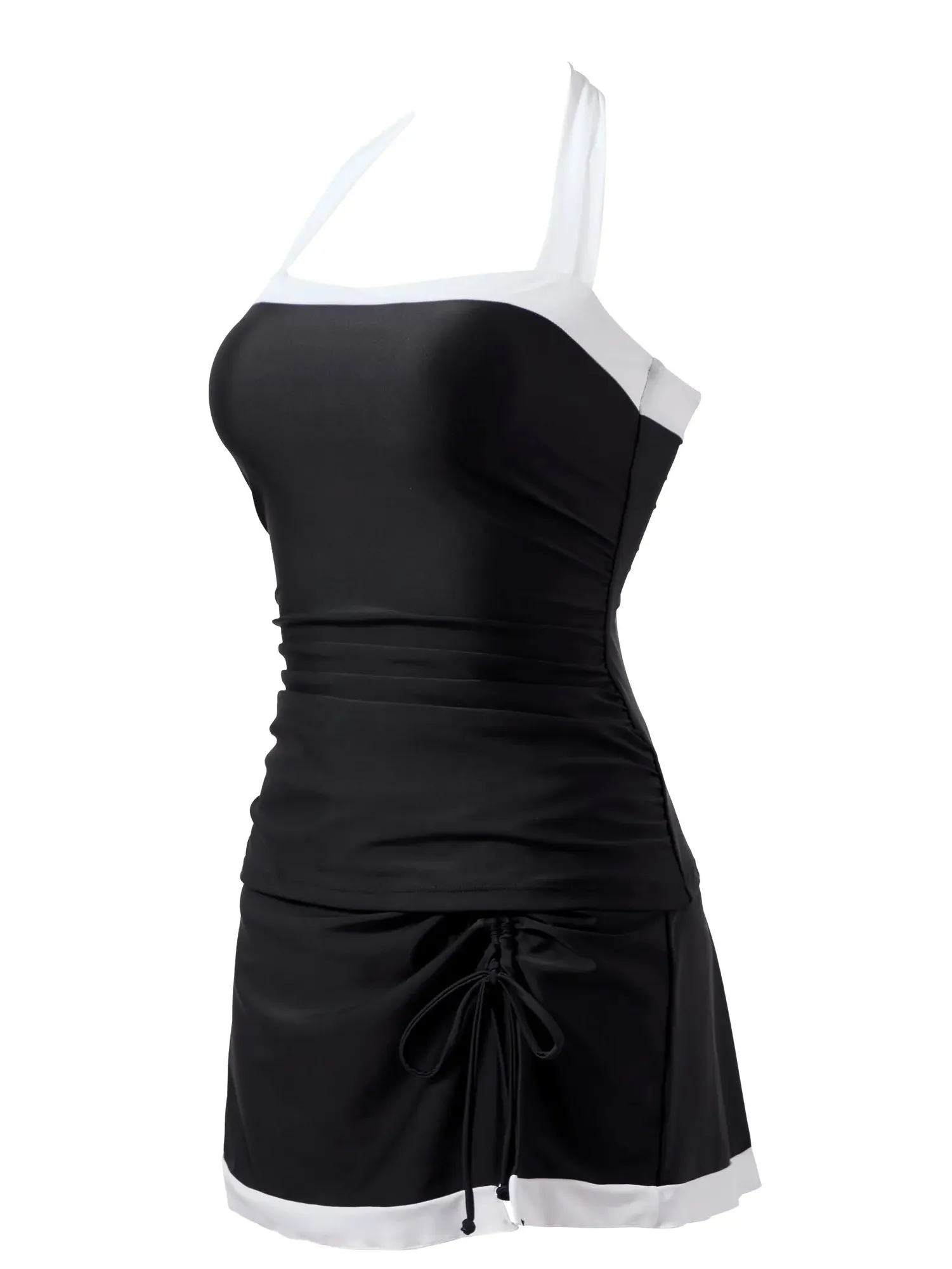 Tummy Control Backless Tankini Swimsuit - Image 4