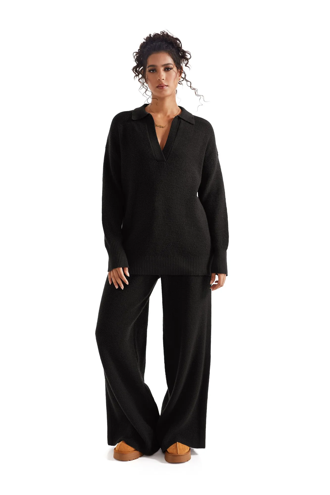 Waffle Knit Sweater Lounge Set - Image 18